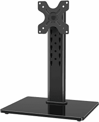 ELIVED Monitorständer, Freistehende Monitor Halterung für 13-32 Zoll Bildschirme bis zu 15 kg, Schreibtisch Bildschirmständer 360°Drehbar 90°Schwenkbar ±30°Neigbar, VESA 75/100mm, EV2011