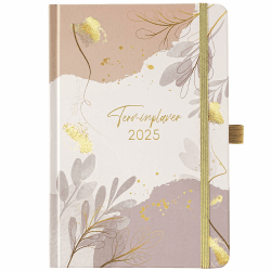 Terminkalender 2025 - A5 Kalender 2025 von Januar 2025 bis Dezember 2025, Wochenplaner 2025，Kalender 2025 Buchkalender mit Innentasche, Elastischer Verschluss, 21.3 x 14.7cm