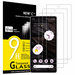 NEW'C 3 Stück, Panzer Schutz Glas für Google Pixel 7a, Frei von Kratzern, 9H Härte, HD Displayschutzfolie, 0.33mm Ultra-klar, Ultrabeständig