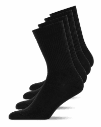 Snocks Tennissocken Herren und Damen aus Bio-Baumwolle 6 Paar - Hochwertige Materialien und Multifunktional Lange Socken - Ideal für Sport und Freizeit - Gr. 35-50 4x Schwarz 39-42