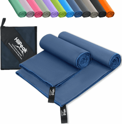 HiiPeak Mikrofaser Handtuch Kompakt und Leicht Microfaser Handtücher Fitness Schnelltrocknend microfaser Badetuch Saugfähiges Sporthandtuch Fitnessstudio Schwimm und Gym Handtuch