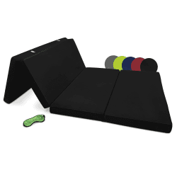 Beautissu Klappmatratze Gästebett klappbar 120x195 cm Faltmatratze Gästematratze faltbar Reisematratze Klappbett Gäste Matratze – Campix Camping Matratze Tragegriff Bodenmatratze waschbar Schwarz