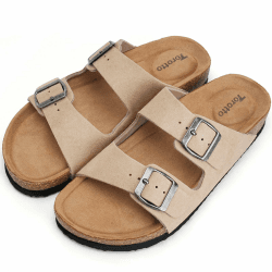 Torotto Damen Pantoletten Sandalen Leder Erwachsene Clogs Hausschuhe Arbeitsschuhe Bequeme Classic