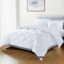 Dreamzie Bettdecke 200x200 cm Übergangsdecke Steppdecke 300gsm Antiallergisch Schlafdecke Öeko-Tex Zertifizierte Decke Mitteldick 200 x 200 cm