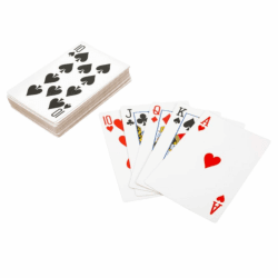 PARENCE.- Spiel mit 54 klassischen Karten - Poker, Brettspiel, Rommé, Belotte - Rote oder Blaue Rückseite der Karten, Bleu, Rouge