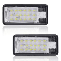 URAQT LED Kennzeichenbeleuchtung, 2 x 6500K Kennzeichenleuchte 400 Lumen Heckleuchte Weiß Nummernschild Licht Birne 12V Eingebauter Canbus Fehlerfrei für A-ud A3 S3 A4 S4 A5 A6 S6 A8 S8 Q7 RS4