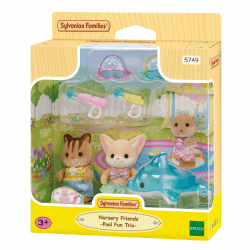 Sylvanian Families - 5749 Erlebniskindergarten Freunde “Poolspaß” - Figuren für Puppenhaus