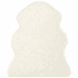 CelinaTex Furry Läufer 60 x 90 cm weiß Hochflor Bettvorleger Schaffell-Imitat Kunstfell Flurteppich Teppichläufer