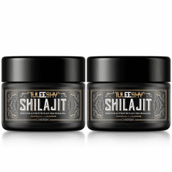 Shilajit Original Himalaya Shilajit Harz mit Fulvosäure & Spurenmineralien – 100% Reine Goldene Qualität, Ohne Zusatzstoffe (2er Pack)