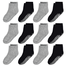 ELUTONG 12 Paar Socken Kinder Baby Jungen Socken ABS Antirutsch Anti-Rutsch Kleinkinder Babysocken für 1-10 Jahre
