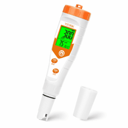YINMIK pH EC Messgerat, Simultananzeige pH Messgerät Wasser, Kontinuierliche Überwachung ph Wert Messgerat. Digitales pH EC Messgerät Grow, TDS EC pH Tester für Pool, Whirlpool, Trinkwasser