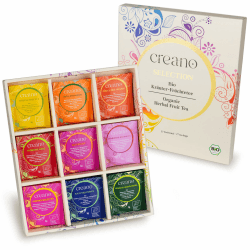 Creano Bio Früchtetee Kräutertee Geschenkset - 27 Bio-Teebeutel in 9 traumhaften Sorten - 54g*