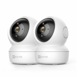 EZVIZ 1080P WLAN IP Kamera, schwenkbare Überwachungskamera Innen mit Zwei-Wege-Audio, Bewegungsverfolgung, IR Nachtsicht für Haustier, Babyphone kompatibel Alexa, C6N 2 Set
