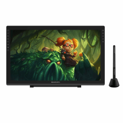 GAOMON PD2200 Grafiktablett mit Display 22 Zoll 92% NTSC Full HD Monitor und mit Standfuß, batterielosem Stift mit Neigungserkennung, kompatibel mit Windows & Mac