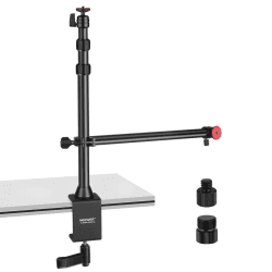 NEEWER Kamera Tischhalterung mit Overhead Kamera Montagearm und 1/4" Kugelkopf, 17“ - 41“ verstellbar Tischlichtstativ mit C Klemme für DSLR Kamera, Telefon, Ringlicht, Webcam, Foto Video Aufnahmen