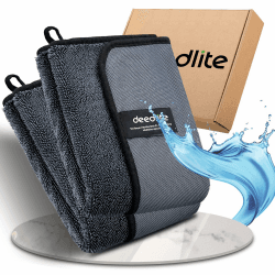 Deedlite Shiny Bath XXL Trockentuch, Fast Dry Trockentuch, Mikrofasertücher, Shiny Bath Wipes Tücher Original, Premium Trockentuch für Duschkabine, Auto, Haushalt, Camping (40x60cm, 2 Stück)