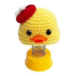 KIAYOO Auto Deko,Gestrickte Ente Heim Büro Armaturenbrett Dekoration Zubehör,Wackelfigur Geschenk für Ihn Sie Männer Frauen Freunde Freund Geburtstag Weihnachten Valentinstag