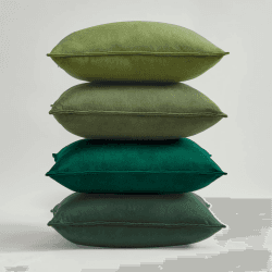 Topfinel Kissenbezug 50x50 cm grün 4er Set Samt Kissenbezüge Kissenhülle Dekokissenbezug sofakissen dekokissen deko für Sofa Schlafzimmer Wohnzimmer Balkon Kinder flauschig Farbverlauf