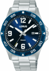 LORUS Herren Analog Quarz Uhr mit Edelstahl Armband,Silber