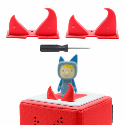 für Toniebox Ersatz Ohren, Ersatzteile für Tonies Lautstärketaste, nur äußere Ohren(Design by Devil),2 Stücken (Rot)