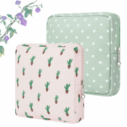 Desing Wish 2 Stück Tampon Aufbewahrung Binden Tasche Perioden Aufbewahrungstasche Klein Make Up Tasche Schminkbeutel Reise Kosmetiktasche Damen Erste Periode Set Mädchen Geschenk mit Reißverschluss
