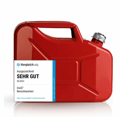 Oxid7 Kraftstoffkanister aus Metall mit Schraubverschluss | 10 Liter Benzinkanister | Benzin, Diesel & Bio-Ethanol geeignet | 10L Treibstoff Kanister mit UN-Zulassung & Bauart geprüft [Rot]