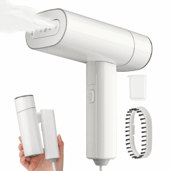VINATO Dampfglätter, Faltbar Dampfbürste Aktualisierung Steamer Fast Wrinkle Remover, Dampfbügeleisen Kleidung, Kleingeräte Verwendbarfür Globale Reisen & Zuhause