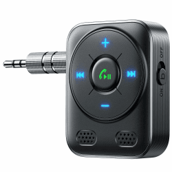 2025 JOYROOM Bluetooth 5.4 Adapter Auto, Aux Bluetooth Adapter【BASS & HiFi Stereo】 Bluetooth Empfänger Klinke Freisprenchanruf Mit LED-Anzeige, KFZ Bluetooth Klinke Adapter Mit 16 Stunden Spielzeit