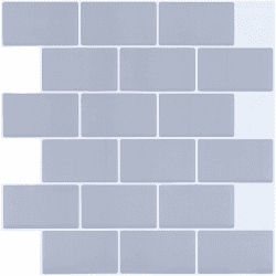 Hode Klebefliesen Küche Bad Küchenfolie Selbstklebende Fliesen, 3d Wandpaneele Spritzschutz Küchenwand, Fliesenaufkleber Wandschutzfolie Deko Fliesenkleber, 10 Stücks, Grau 30.5x30.5cm
