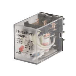 Heschen Gereral Purpose Power Relais HH53P-L 220 V AC Spule 5 A 220 V AC / 24 V DC 3PDT 11 Pin Terminals LED-Anzeige