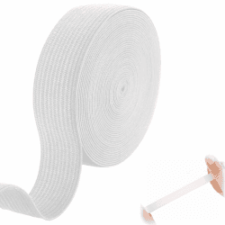 Elastisch Nähen, Flaches Gummiband, Nähen Elastisch, Gummibänder Nähen, Breite 2cm Länge 10m Elastisches Farbband, Gummiband Zum Nähen, Elastisches Band, Für Bastelarbeiten,Kleidung,Hosen(weiß)