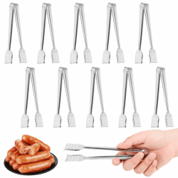 KFDDRN Küchenzange, 10 Stück Servierzange 7 Zoll Gebäckzange Salatzange Candy Bar Zangen, Eiswürfelzange Zange Küche Für Hochzeit Party Candy Bar Büfett Grill Picknick BBQ