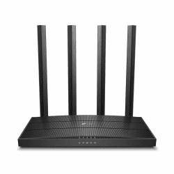 TP-Link Archer C6 Dualband Gigabit WLAN-Router (867Mbit/s 5GHz + 300Mbit/s 2,4GHz, 4 Gigabit LAN-Port, MU-MIMO, IPTV, Unterstützt keine DSL-Funktion
