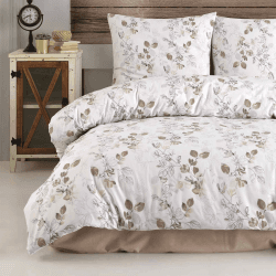 Buymax® Bettwäsche 135x200 100% Baumwolle 4-Teilig Bettbezug - Bettwäsche-Sets 135 x 200cm mit 2 mal Kissenbezüge 80x80cm, ÖKO-TEX Renforcé-Bettdeckenbezüge Set mit Reißverschluss 2x 135x200 + 2x 80x80cm Almira