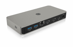 ICY BOX USB4 Docking Station (10-in-1) für 2 Monitore (2x HDMI 2.1), 4K 120Hz / 8K 60Hz, 4x USB HUB, 3x USB 3.2 Gen 2 (10 Gbit/s), 100W PD, 2,5 Gigabit Ethernet, Audio, Kartenleser, IB-DK2880-C41