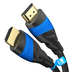 KabelDirekt – 8K/4K HDMI-Kabel – 5x 0,25 m – 8K@60Hz (Extra-Kupfer für Ultra HD, 4K@120Hz/8K@60Hz – kompatibel mit HDMI 2.0, High Speed mit Ethernet, Blu-ray/PS5/Xbox Series X/Switch, schwarz)