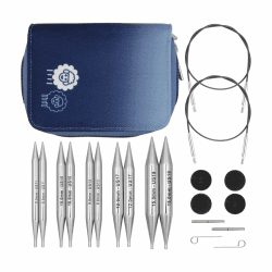 KnitPro Nova-Set mit austauschbaren Nadeln – 5 Paar 13 cm lange Rundstricknadeln mit Zubehör, Nova-Chunky-Set für Anfänger, Profis und Geschenkbox