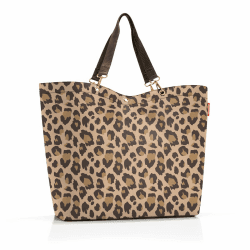 reisenthel shopper XL – Geräumige Shopping Bag und edle Handtasche in einem – Aus wasserabweisendem Material Leo Macchiato