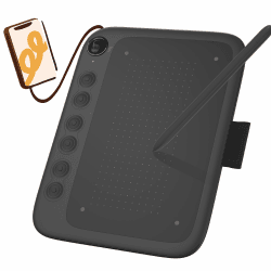 UGEE Q6 16,5 x 10,2 cm Zeichentablett für Android-Handy mit 6 Hotkeys, Grafiktablett, einstellbarer Zeichnungsmodus, Schreibtablett, mobiles Zeichnen, Online-Klasse, Büro, Notizen, kompatibel mit