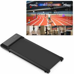 Superun Raceable Walking Pad, Laufband für Zuhause 2.5 PS mit App und Fernbedienung, Laufband Schreibtisch max 136 kg mit Multi-Runner-Rennen