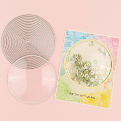 10 Stück 3D-dimensionale Shaker-Kuppeln mit 17 Stück/Set Kreisen Metallschablonen für Transparent, Kunststoff, dimensionale Kuppeln für Shaker, Kartenherstellung, handgefertigte Bastelarbeiten 10 Stück (R)