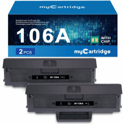MYCARTRIDGE 106A W1106A Toner Ersatz für HP 106A Toner Kompatibel für HP Laser MFP 135wg Toner für HP Laser 107a 107w 107r MFP 137fnw 137fwg 135a 135w 135r 135wg (2 Schwarz, mit Chip)
