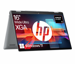 HP Envy x360 2-in1 Laptop | 16” WUXGA Touchscreen | AMD Ryzen 5 8640HS | 16 GB LPDDR5 RAM | 512 GB SSD | AMD Radeon-Grafikeinheit | Windows 11 Home | Copilot+ Key | QWERTZ Tastatur | Silber