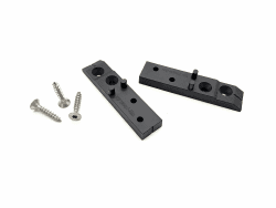 My Plast Terrassen-Abstandhalter – unsichtbarer Distanzhalter inkl. V2A Schrauben für ALU UK, 4 mm, 100 Stück, 1 VPE Holz, Schwarz