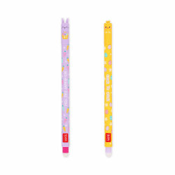 LEGAMI - Set mit 2 löschbaren Gelstiften, Easter Edition, Stifte mit löschbarer wärmeempfindlicher Tinte, Rosa, Lila, Erasable Pen, Löschen ohne das Blatt zu verbrauchen, Spitze 0,7 mm