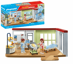 PLAYMOBIL Action Heroes 71616 Entbindungsstation, zu über 80 % aus recycelten und biobasierten Materialien, detailreiches Spielzeug für Kinder ab 4 Jahren