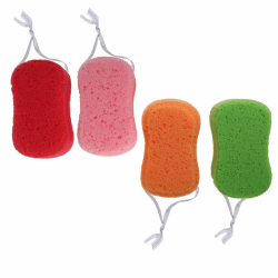 Lurrose 4Pcs Badeschwämme Beruhigen Körperschwamm Peeling Duschschwamm Körperwäscher Dusche Luffas Schwamm Badzubehör (Zufällige Farbe)