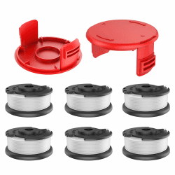 TRUSTLIONTEK fadenspule,für Einhell Akku-Rasentrimmer GE-CT 18/28 Li und GE-CT 18/28 Li TC,für Einhell Ersatzfadenspule TLE-03,Spulenabdeckung TLE-03-1 (6 fadenspule+2 Spulenabdeckung)