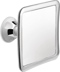 Duschspiegel Antibeschlag Mit Saugnapf, Rasierspiegel Dusche, Spiegel Dusche Beschlagfrei fürs Bad, Beschlagsfreies Rasieren, Unbreakable Fogless Shower Mirror, 16 x 16 cm (Chrom/Silber)