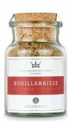 Ankerkraut Bouillabaisse Gewürz, Authentische Gewürzmischung für die klassische französische Fischsuppe und weitere Fisch-Gerichte aus dem Meer, Aromatische Genussmomente, 80 g im Korkenglas